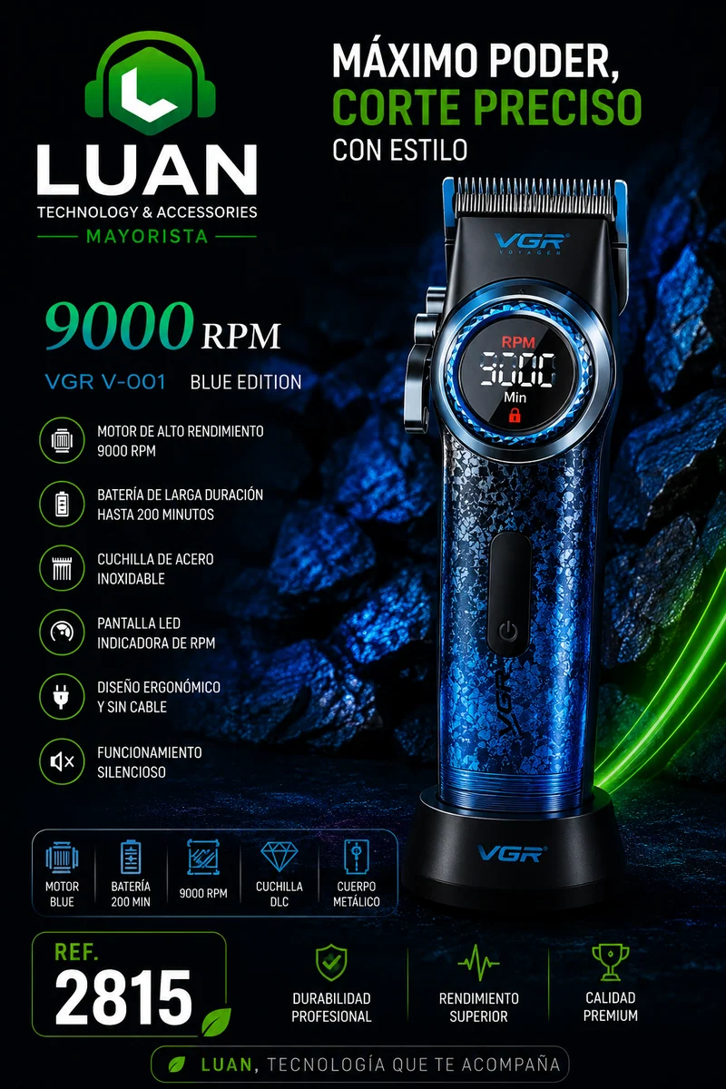 MAQUINA DE PELUQUEAR VGR V-001 BLUE EDITION